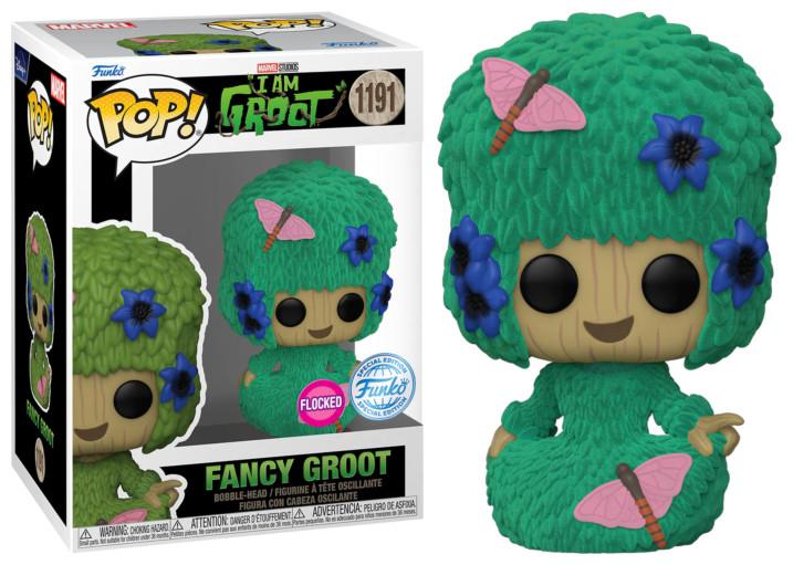 Produktbild Funko Pop! Marvel: I Am Groot - Fancy Groot (Flocked) (Special Edition) #1191 Bobble-Head Vinyl Figu