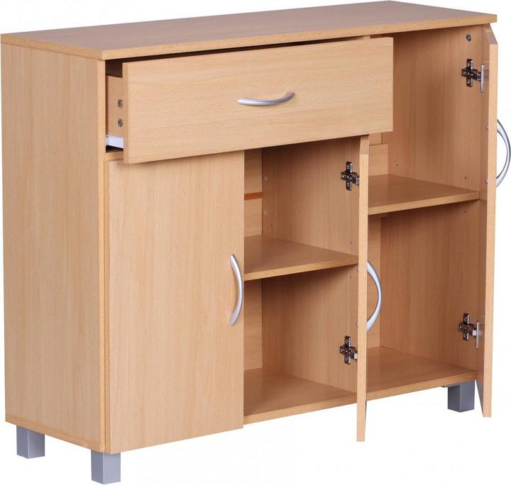 Immagine prodotto FineBuy Credenza in legno impiallacciato faggio (30 x 75 cm)