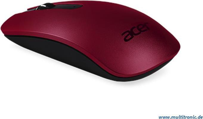 Actual product image Acer Thin-n-light wireless mouse red small nano receiver, elegant and slim design, fine smooth (Wireless)