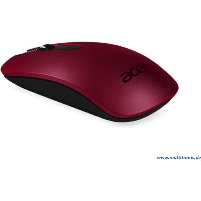 Acer Thin-n-light wireless Maus rot kleiner Nano-Empfänger, elegantes und schlankes Design, feines glatte (Kabellos), Ma...