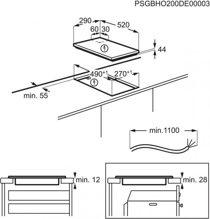 Produktbild AEG IKB32300CB (29 cm, Induktionskochfeld)