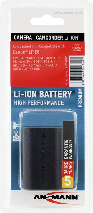 Produktbild Ansmann A-Can LP-E6 (Kamera Akku)