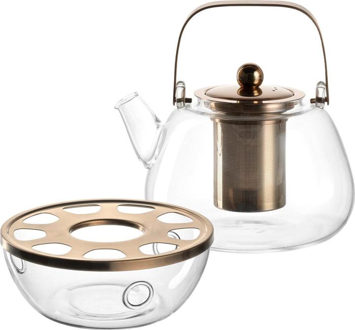 Leonardo Tè Per Te Teekanne mit Metallhenkel + Stövchen (1.20 l)