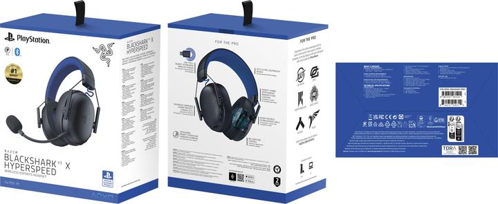 Actual product image Razer BlackShark V3 X Hyperspeed for PlayStation - Black (Cable, Wireless)