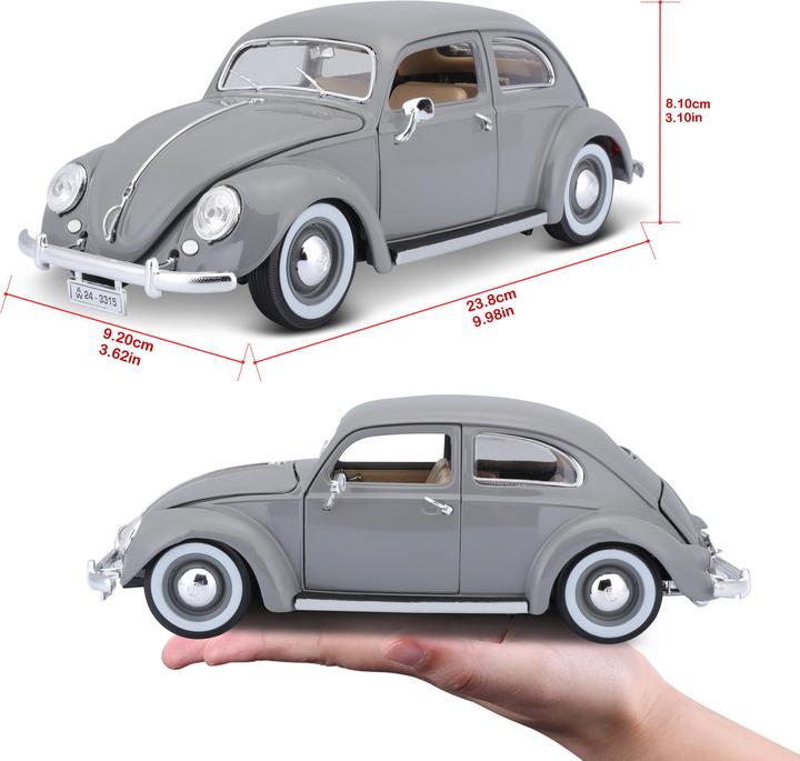 Produktbild Bburago Volkswagen Käfer 1955 grau 1/18