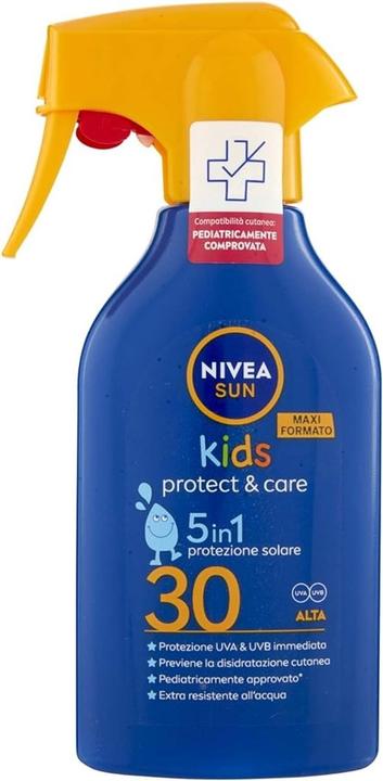 False NIVEA ABB Kids Trigger 270 Care FP30 C12 98324 (Sonnenspray, SPF 30, 270 ml)