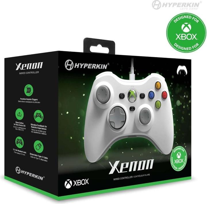 Image du produit Hyperkin XB Controller Xenon Wired blanc (PC, Xbox One S, Xbox One X, Xbox Series S, Xbox Series X)