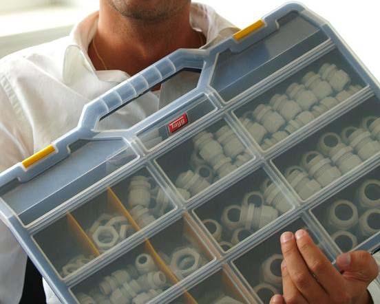 Actual product image Jacob Cable gland assortment mounting case