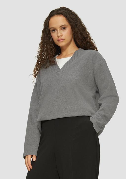 Produktbild s.Oliver Sweatshirt Weiches Sweatshirt mit V-Ausschnitt (44)