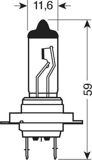 Actual product image Osram Incandescent lamp H18 (H18)