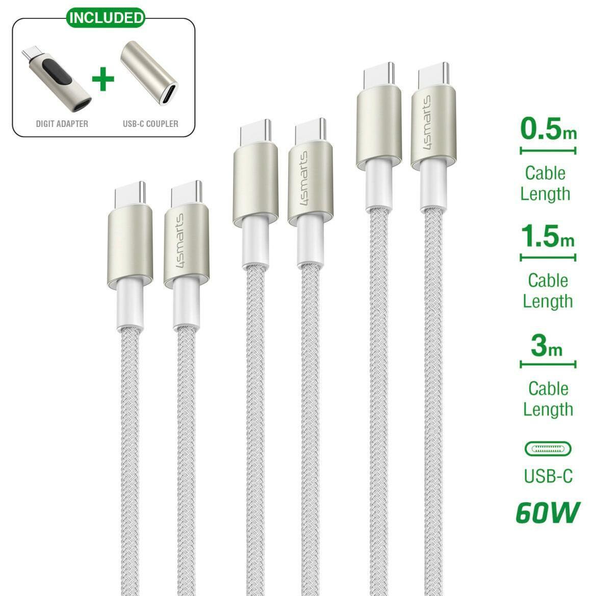 Thumbnail - 4smarts USB 2.0-Kabel -Set PremiumCord USB C - USB C (3 m, USB 2.0), USB Kabel