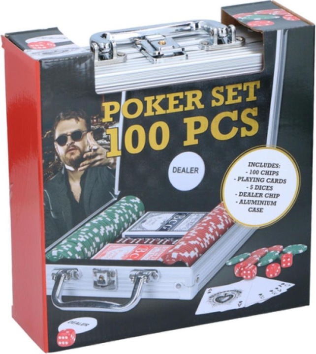 Champ Set da poker 100 pezzi con custodia ALU