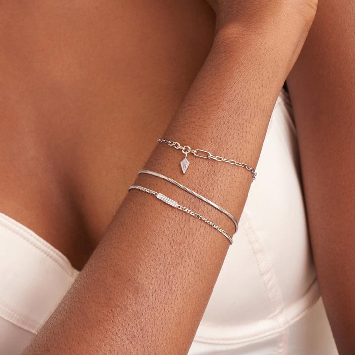 Produktbild Ania Haie Armkette Snake Chain 925 Sterling Silber (16.50 cm, 925 Sterling Silber)