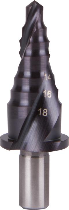 Produktbild Ruko Leitplankenstufenbohrer HSSTiAlN spiralgenutet Kreuzanschliff (18 mm)