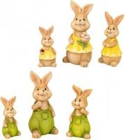 Image du produit IKO Lapin de Pâques jaune et vert h = 16-26cm b = 7-11