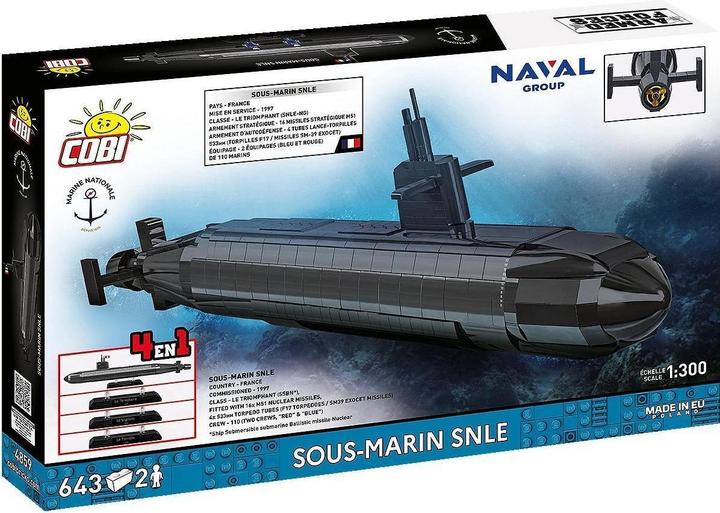 Produktbild Cobi COBI-4859 - 643 PCS ARMED FORCES 4859 SOUS-MARIN SNLE