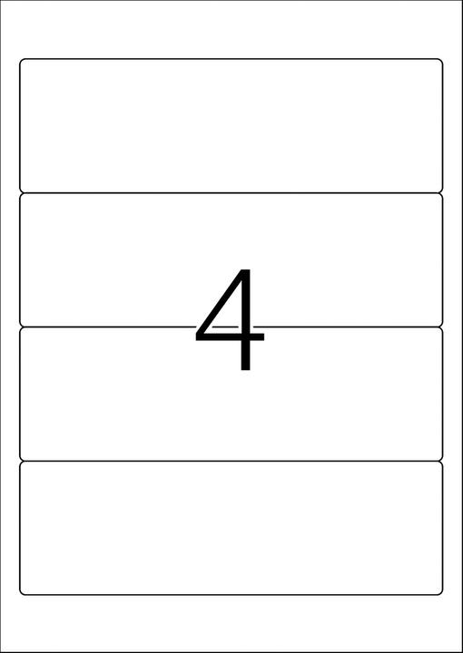 Nährwerte und Zutaten TopStick TOP STICK Ordnerrcken-Etiketten, 192 x 61 mm, weiá