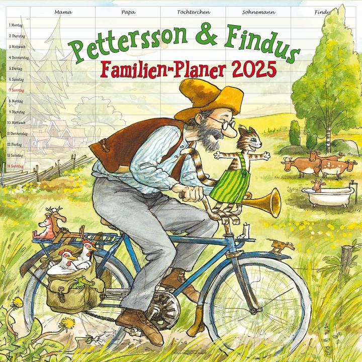 Pettersson & Findus - Familienplaner (30 x 30 cm)