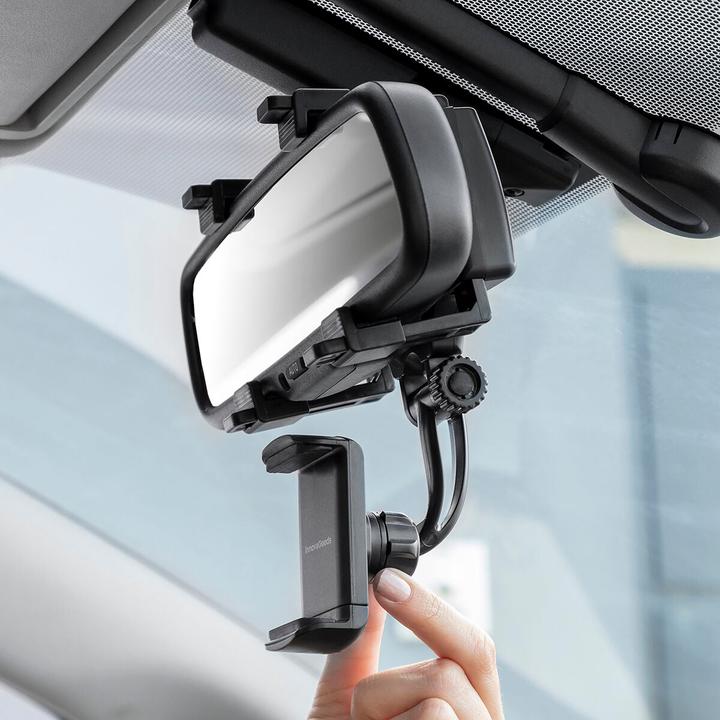 Actual product image InnovaGoods Mobile phone holder for the car - for rear-view mirrors