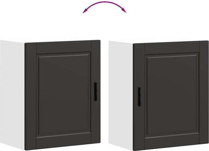 Immagine prodotto VidaXL Pensili da cucina 2 pezzi. Materiale in legno nero Porto (50 x 31 x 60 cm)