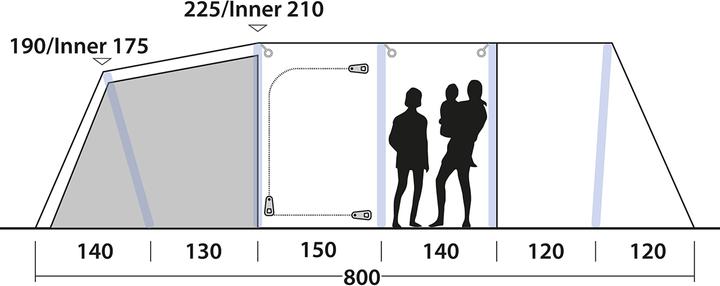 Produktbild Outwell Knoxville 7SA (Tunnelzelt, 53.20 kg, 7 Personen)