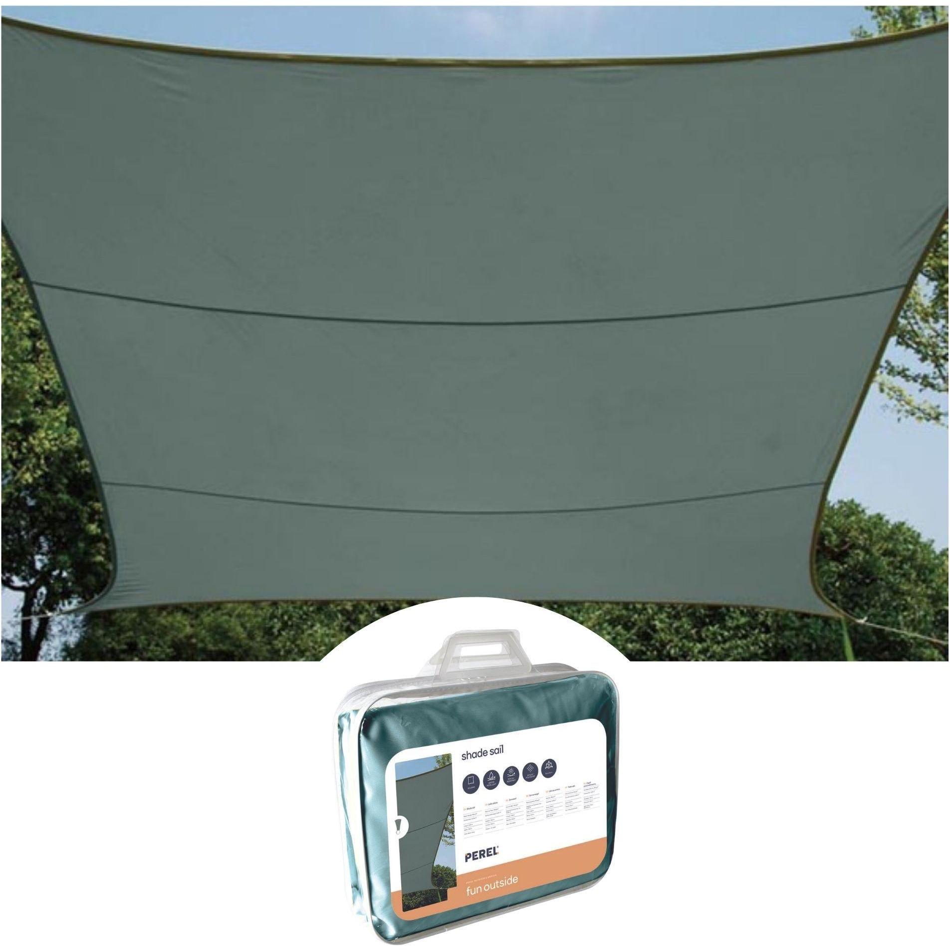 Perel, Sonnensegel, SONNENSEGEL - RECHTECKIG - 2 x 3 m - FARBE: GRÜNGRAU