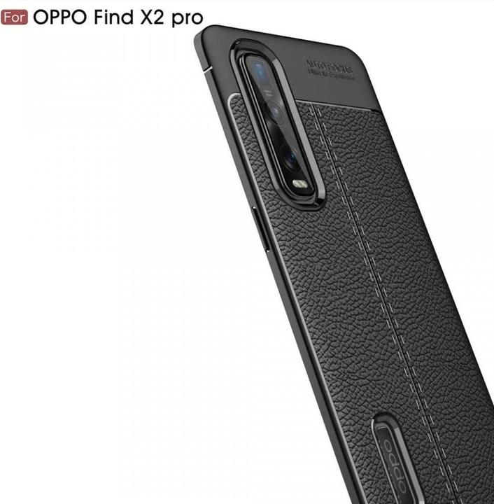 Actual product image Screenguard Oppo Find X2 Pro Case Leather Design TPU Cover (Oppo Find X2 Pro)