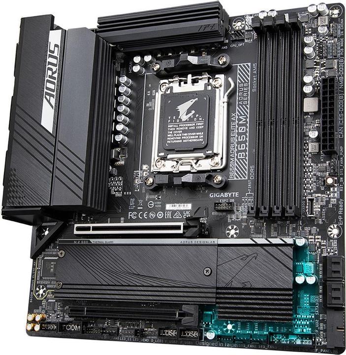 Actual product image Gigabyte GBT AMD AM5 B650M AORUS ELITE AX (AM5, AMD B650, mATX)