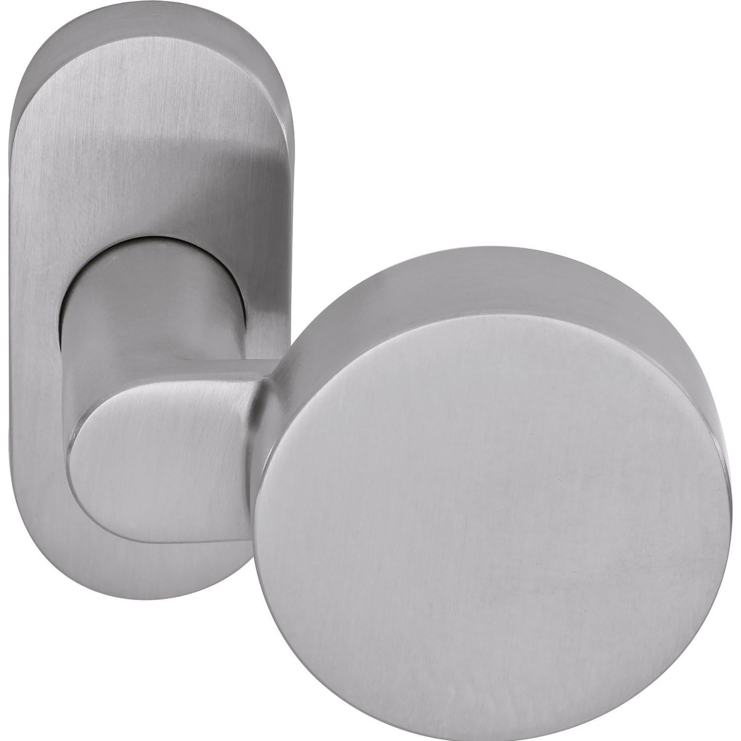 Ogro, Türgriff + Fenstergriff, Türknopf RENOVI 3020 AO FS, Rosette 30x68x10,Knopf versetzt,Edelstahl matt (Türknopf)