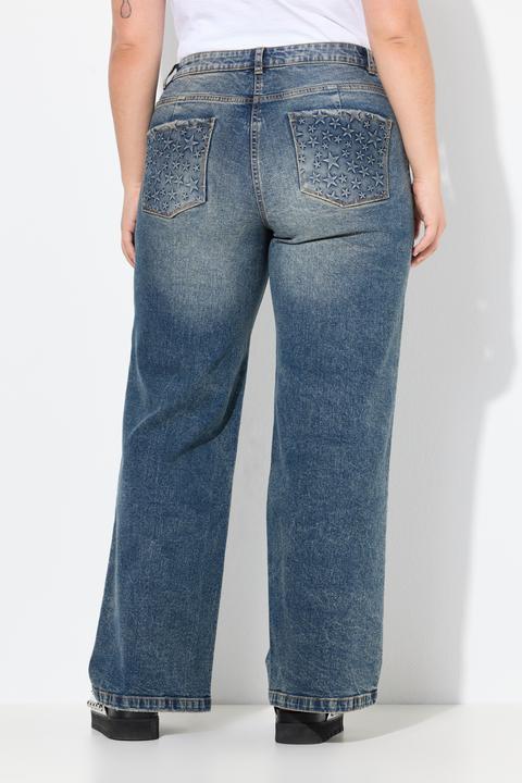 Image du produit Angel of Style Jean Nora jambe large, délavage tendance (42)