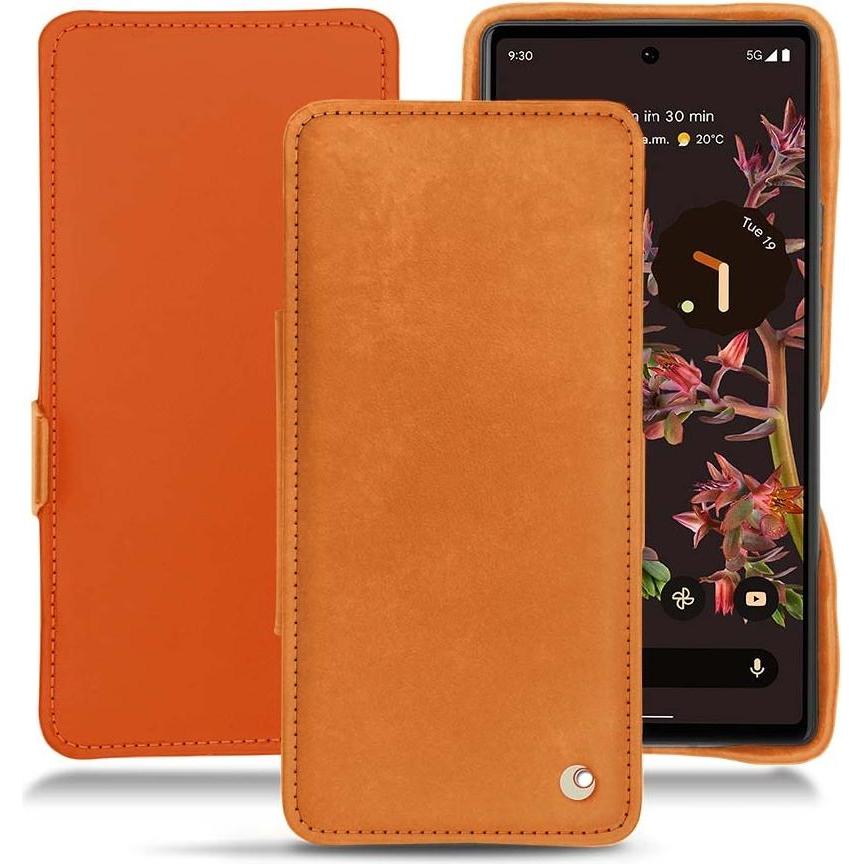 Noreve Lederschutzhülle horizontal (Google Pixel 6), Smartphone Hülle, Orange