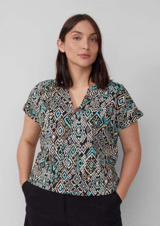 Immagine prodotto s.Oliver Bluse Leichte Baumwoll-Bluse mit All-over-Print (52)