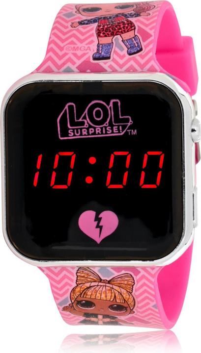 Accutime LED kids watch L.O.L. Surprise! (pink), digital clock with LED display for time and date,... (Digital watch)