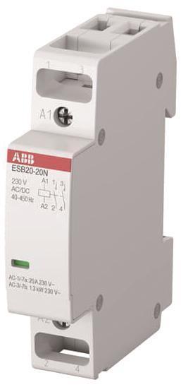 Productafbeelding ABB Inst. contactor 230V 20A 2S/0OE bromvrij ESB20-20N-06