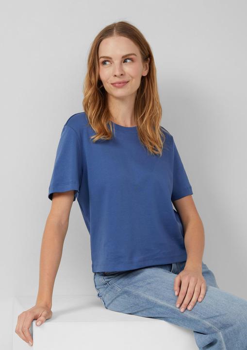 Produktbild S.Oliver T-Shirt Verkürztes T-Shirt aus Interlockjersey (46)