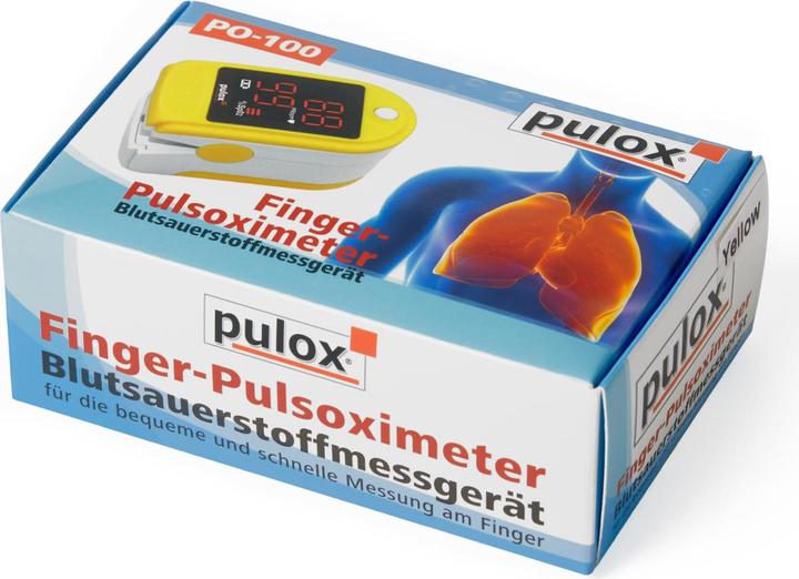 Actual product image Pulox Pulse oximeter PO-100 Solo in yellow