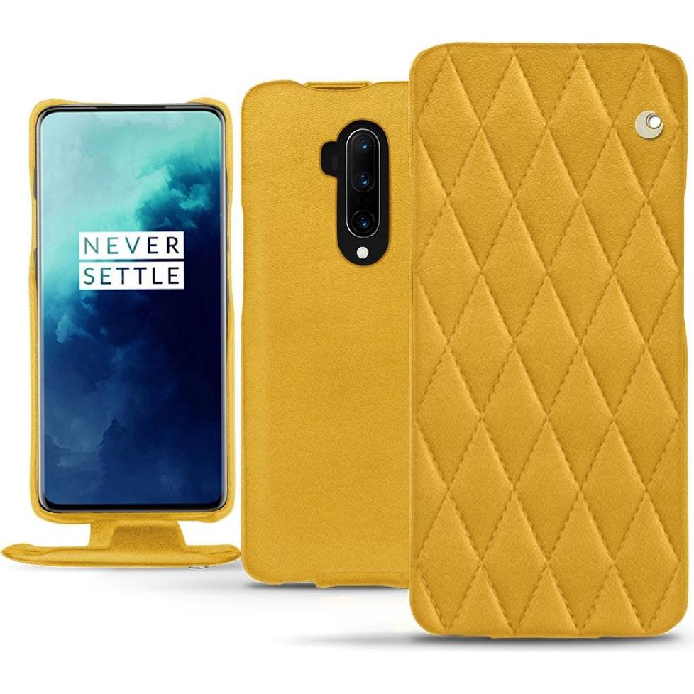 Noreve Lederschutzhülle vertikal (OnePlus 7T Pro), Smartphone Hülle, Orange