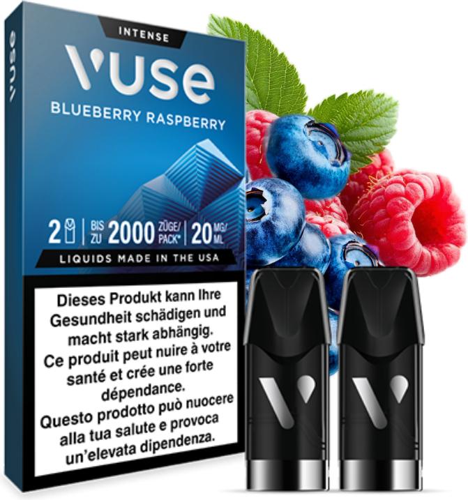 Immagine prodotto Vuse Pods 2000 Puffs - Blueberry Raspberry I 2er Pack (Lampone, Mirtillo)