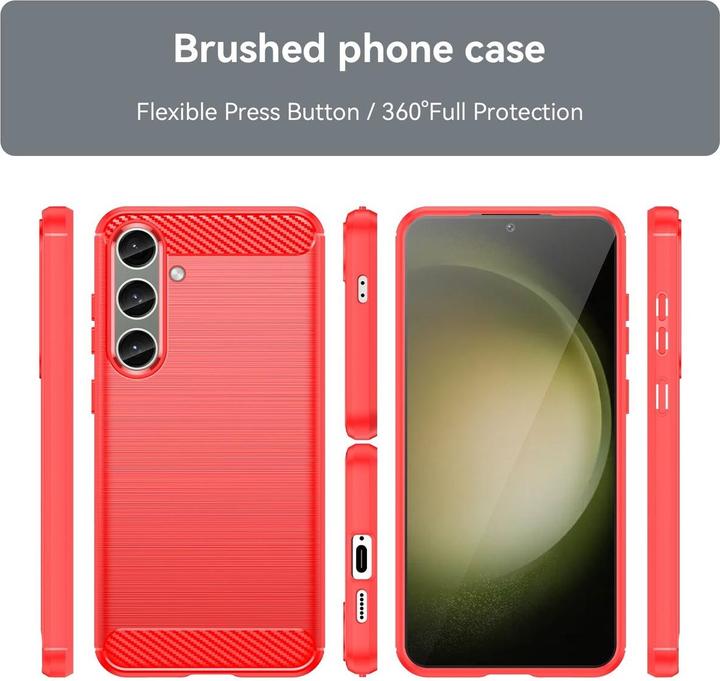 Produktbild Amazon Hülle für Samsung Galaxy S24 Plus 5G Schutz Handy Case Cover Carbon Etuis Bumper (Samsung Galaxy S24+)