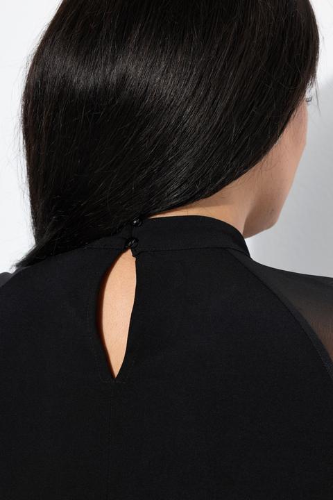 Immagine prodotto Ulla Popken Maxi abito con drappeggio, collo alto e maniche lunghe raglan (56)