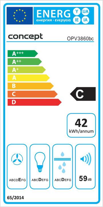 Energy Label Concept Okap OPV3860BC (Substructure hood)