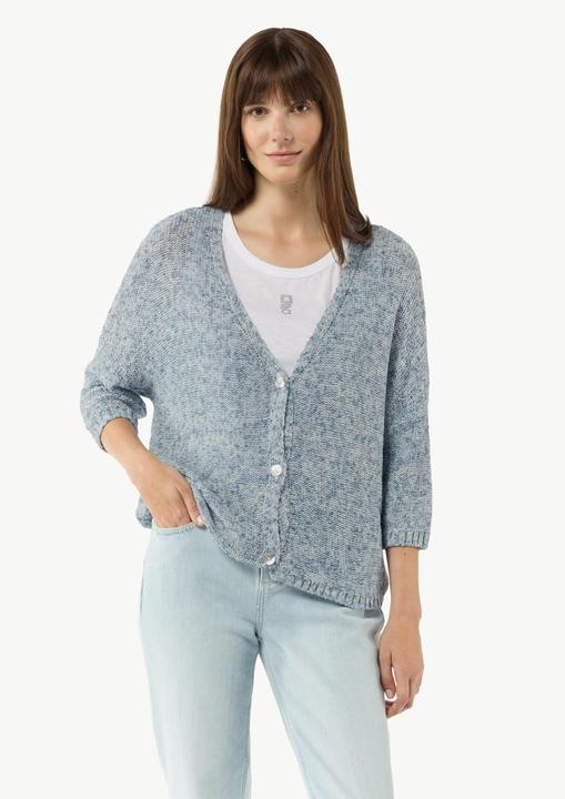 Actual product image Comma Strickjacke Strickjacke aus Baumwollmix mit Rippbündchen (L, S)