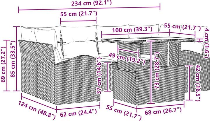 Produktbild vidaXL Gartensitzmöbel