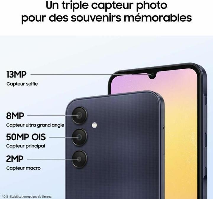 Actual product image Samsung Galaxy A25 (256 GB, Blue Black, 6.50", Hybrid Dual SIM, 5G)