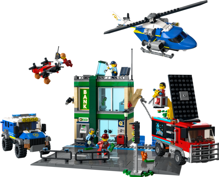 Immagine prodotto LEGO Rapina in banca con inseguimento in auto (60317, LEGO City)