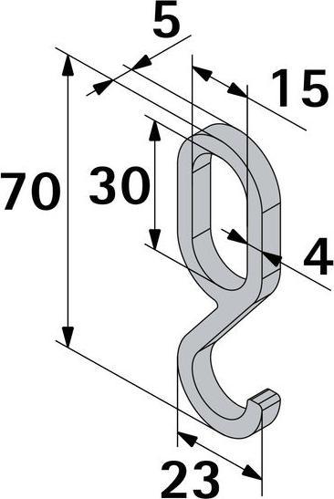 Actual product image Hettich Cupboard tube hooks