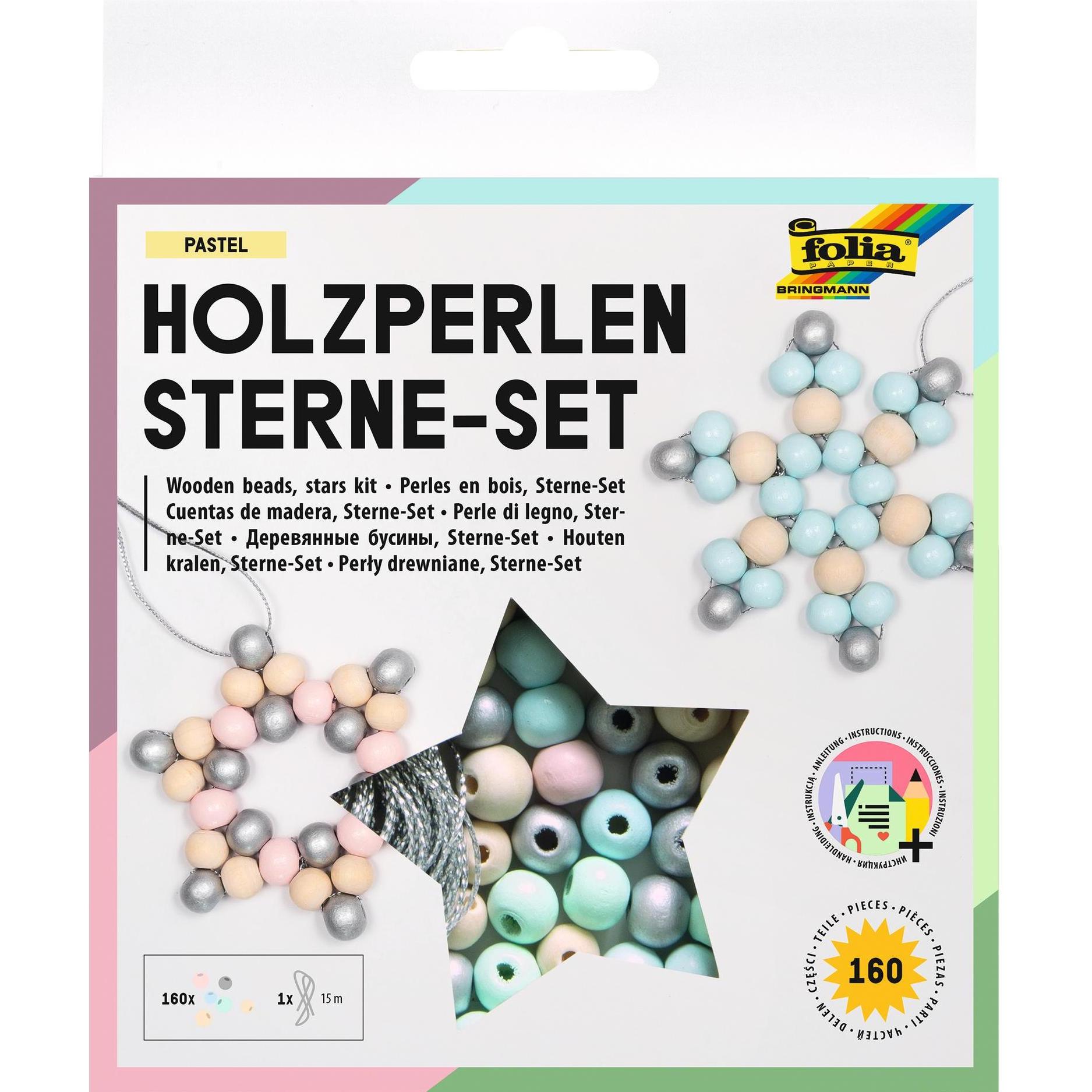 Folia Holzperlen Sterne