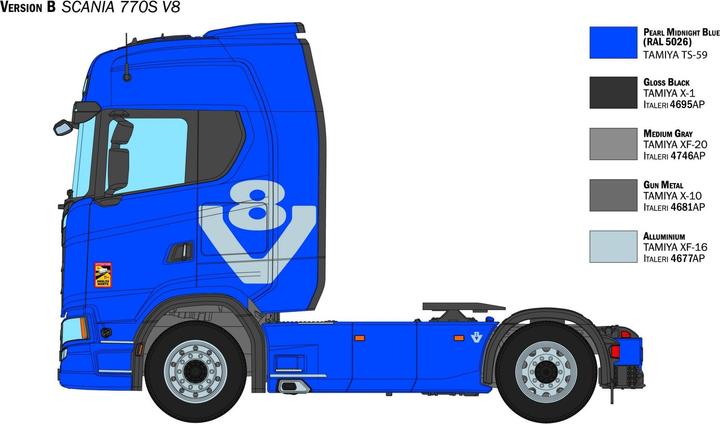 Actual product image 1:24 Scania 770 S V8 "White Cab"