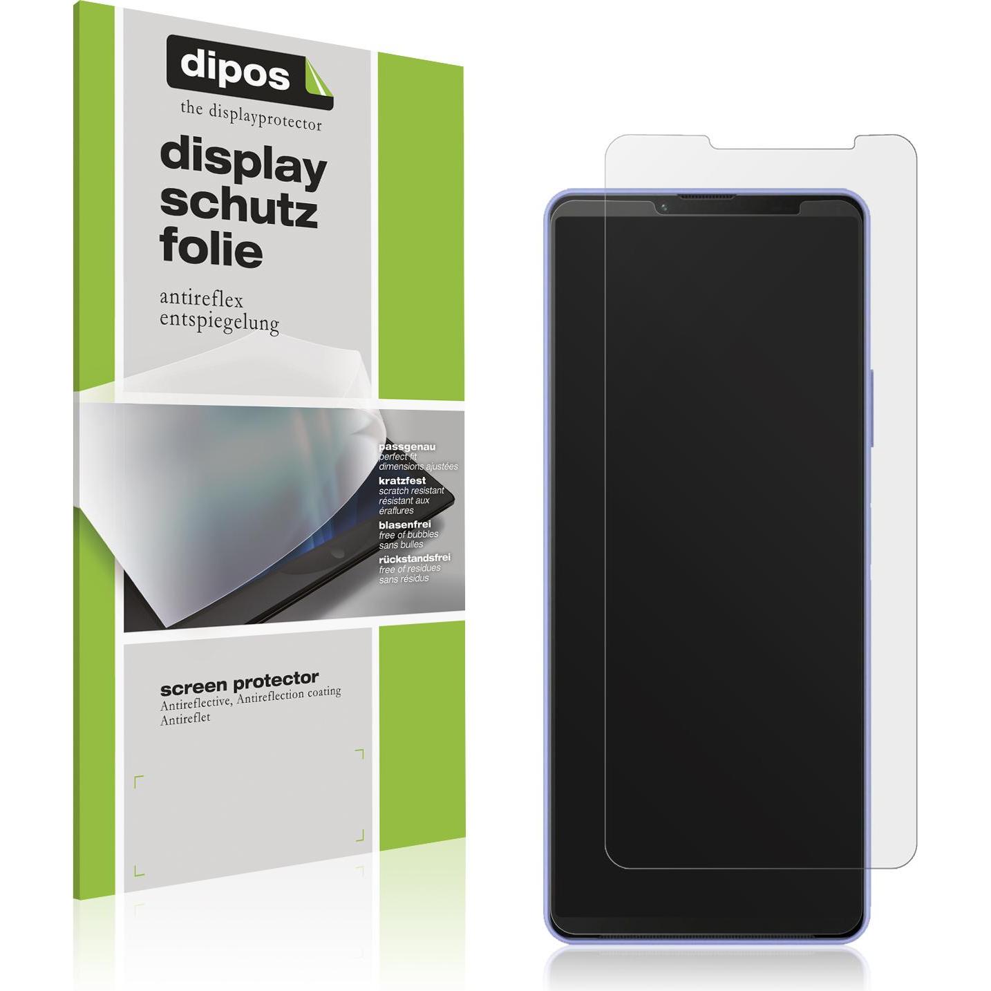 Dipos Displayschutzfolie Antireflex (5 Stück, Sony Xperia 10 IV), Smartphone Schutzfolie, Transparent
