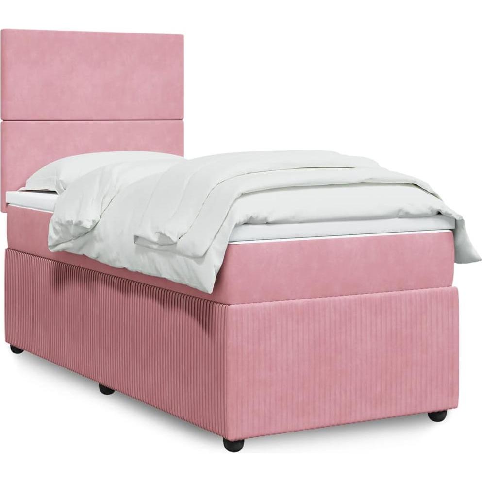 VidaXL, Bett, Bo x springbett mit Matratze 90 x 200 cm Samt (90 x 200 cm)